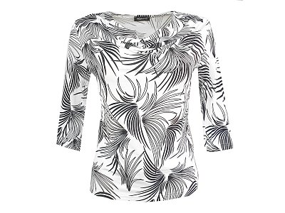 Bílé triko s černým tiskem s vodou - vel.38